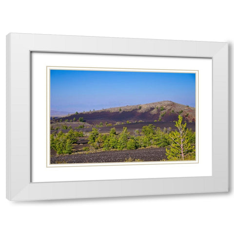 USA-Idaho Craters of the Moon National Monument and Preserve-Paisley Cone White Modern Wood Framed Art Print with Double Matting by Friel, Bernard