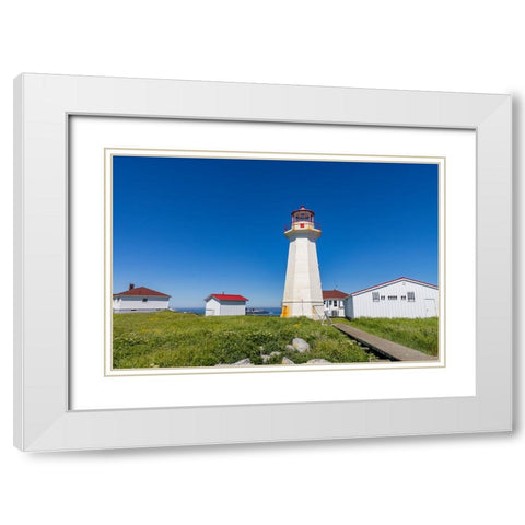 Lighthouse at Machias Seal Island-Maine-USA White Modern Wood Framed Art Print with Double Matting by Haney, Chuck