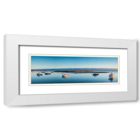 New England-Massachusetts-Cape Cod-Chatham-Chatham Harbor-dawn White Modern Wood Framed Art Print with Double Matting by Bibikow, Walter