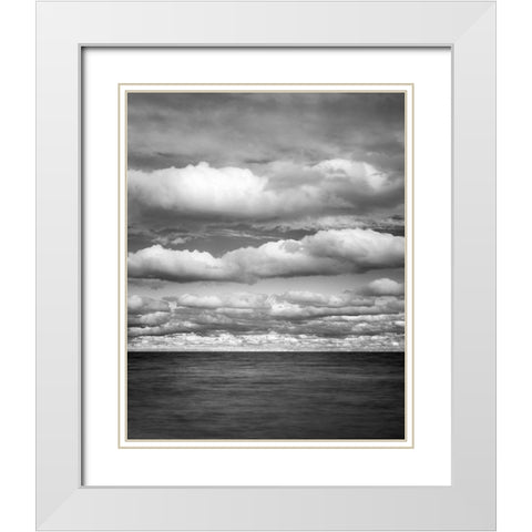 USA-Michigan-Mackinac Island Lake Huron White Modern Wood Framed Art Print with Double Matting by Collins, Ann