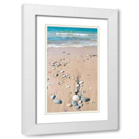 Michigan Landscape White Modern Wood Framed Art Print with Double Matting by Miller, Anna