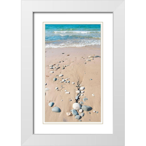 Michigan Landscape White Modern Wood Framed Art Print with Double Matting by Miller, Anna