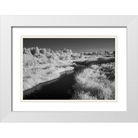 USA-Minnesota-Mississippi River Headwaters region-Mississippi River White Modern Wood Framed Art Print with Double Matting by Hawkins, Peter