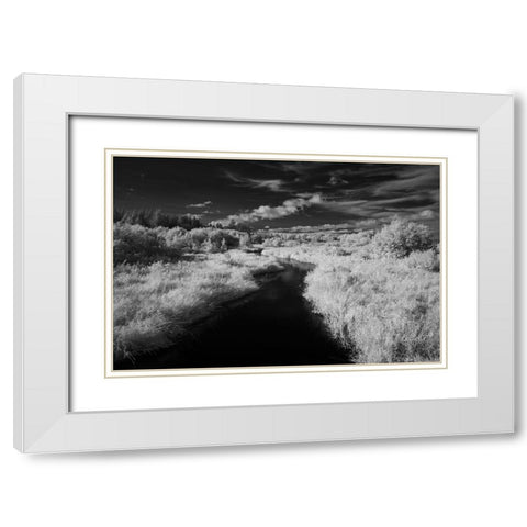 USA-Minnesota-Mississippi River Headwaters region-Mississippi River White Modern Wood Framed Art Print with Double Matting by Hawkins, Peter