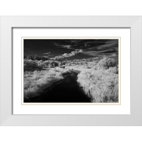 USA-Minnesota-Mississippi River Headwaters region-Mississippi River White Modern Wood Framed Art Print with Double Matting by Hawkins, Peter
