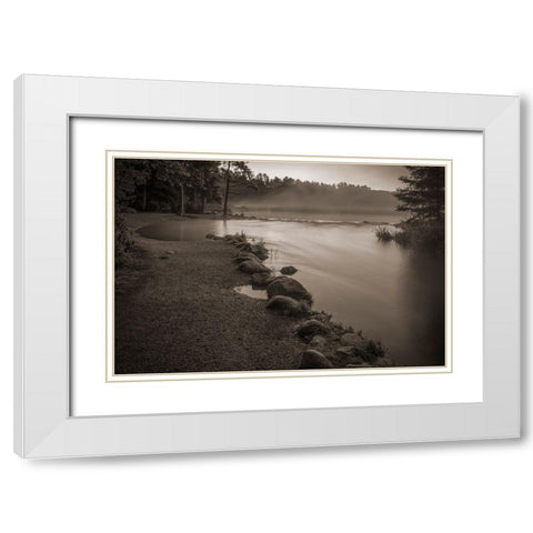 USA-Minnesota-Itasca State Park-Mississippi Headwaters White Modern Wood Framed Art Print with Double Matting by Hawkins, Peter