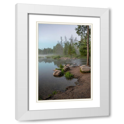 USA-Minnesota-Itasca State Park-Mississippi Headwaters White Modern Wood Framed Art Print with Double Matting by Hawkins, Peter