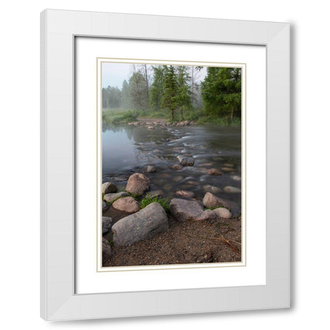 USA-Minnesota-Itasca State Park-Mississippi Headwaters White Modern Wood Framed Art Print with Double Matting by Hawkins, Peter