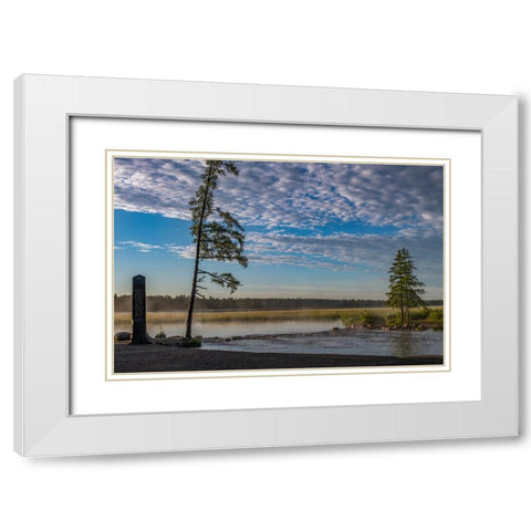 USA-Minnesota-Itasca State Park-Mississippi Headwaters White Modern Wood Framed Art Print with Double Matting by Hawkins, Peter