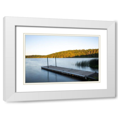USA-Minnesota-La Salle Lake State Recreation Area boat launch White Modern Wood Framed Art Print with Double Matting by Hawkins, Peter