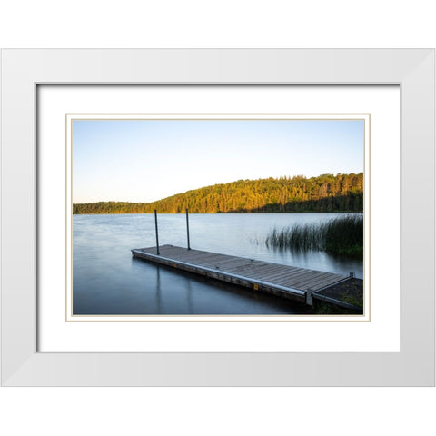 USA-Minnesota-La Salle Lake State Recreation Area boat launch White Modern Wood Framed Art Print with Double Matting by Hawkins, Peter
