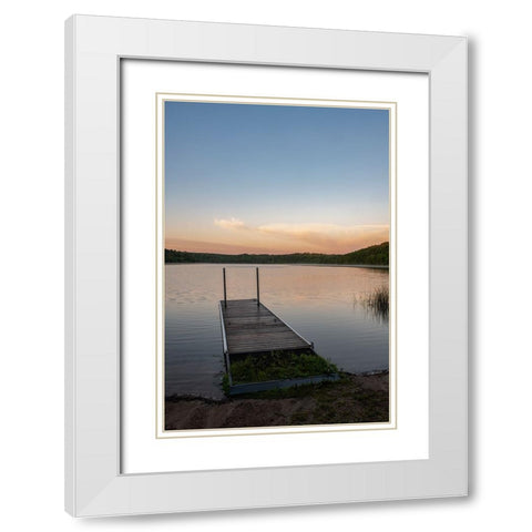 USA-Minnesota-La Salle Lake State Recreation Area boat launch White Modern Wood Framed Art Print with Double Matting by Hawkins, Peter