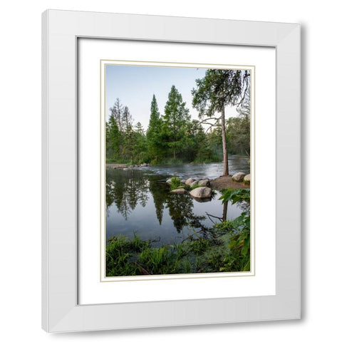 USA-Minnesota-Itasca State Park-Mississippi Headwaters White Modern Wood Framed Art Print with Double Matting by Hawkins, Peter