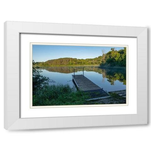 USA-Minnesota-Itasca State Park-Ozawindib Boat Lunch White Modern Wood Framed Art Print with Double Matting by Hawkins, Peter