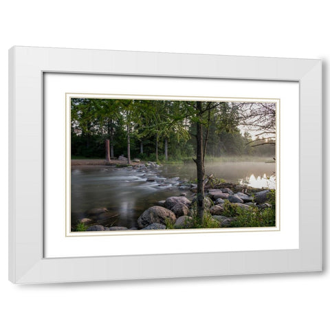USA-Minnesota-Itasca State Park-Mississippi Headwaters White Modern Wood Framed Art Print with Double Matting by Hawkins, Peter