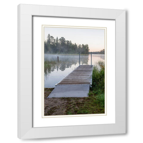 USA-Minnesota-Itasca State Park-Lake Itasca White Modern Wood Framed Art Print with Double Matting by Hawkins, Peter