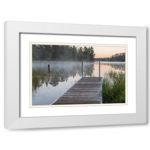 USA-Minnesota-Itasca State Park-Lake Itasca White Modern Wood Framed Art Print with Double Matting by Hawkins, Peter