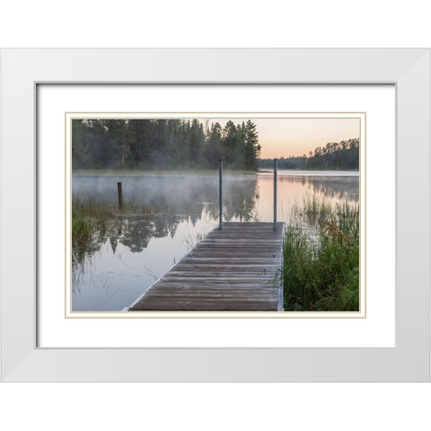 USA-Minnesota-Itasca State Park-Lake Itasca White Modern Wood Framed Art Print with Double Matting by Hawkins, Peter