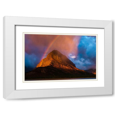 Glacier National Park-Grinnell White Modern Wood Framed Art Print with Double Matting by Theodore, George