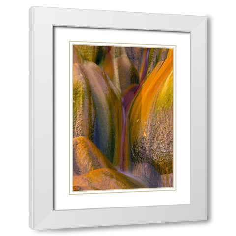 Nevada, Black Rock Desert Fly Geyser rock White Modern Wood Framed Art Print with Double Matting by Illg, Cathy and Gordon