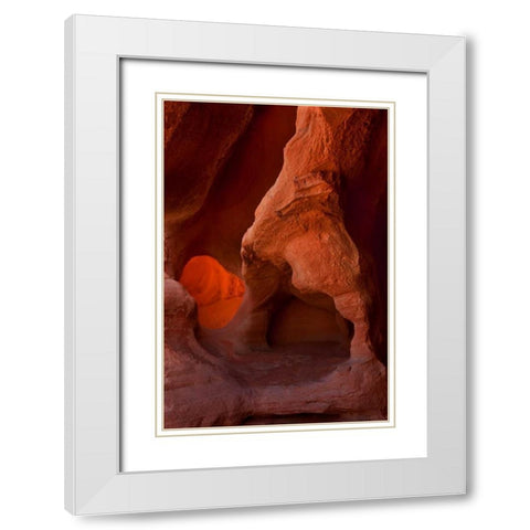 Nevada, Valley of Fire SP Eroded sandstone White Modern Wood Framed Art Print with Double Matting by Grall, Don