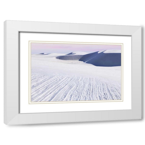 New Mexico, White Sands NM Desert landscape White Modern Wood Framed Art Print with Double Matting by Paulson, Don