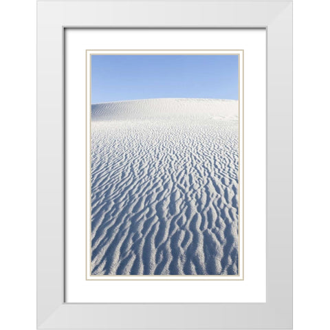 New Mexico, White Sands NM Desert landscape White Modern Wood Framed Art Print with Double Matting by Paulson, Don