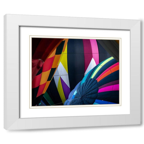 Mass Ascension Albuquerque International Balloon Fiesta-Albuquerque-New Mexico White Modern Wood Framed Art Print with Double Matting by Pryor, Maresa