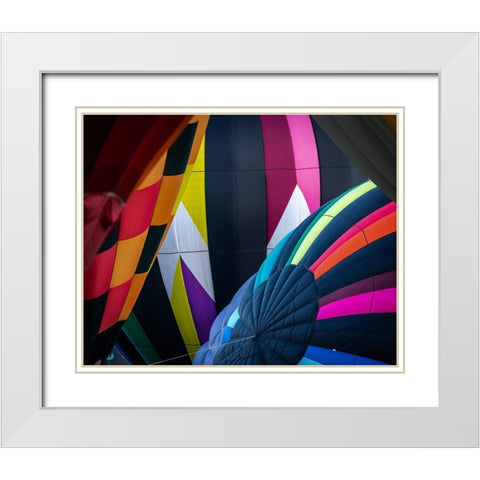 Mass Ascension Albuquerque International Balloon Fiesta-Albuquerque-New Mexico White Modern Wood Framed Art Print with Double Matting by Pryor, Maresa