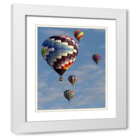 Mass Ascension Albuquerque International Balloon Fiesta-Albuquerque-New Mexico White Modern Wood Framed Art Print with Double Matting by Pryor, Maresa