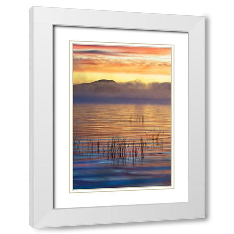 New York, Adirondack Mts Racquette Lake, sunrise White Modern Wood Framed Art Print with Double Matting by Rotenberg, Nancy