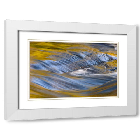 NY, Adirondacks Flowing water on Raquette Lake White Modern Wood Framed Art Print with Double Matting by OBrien, Jay