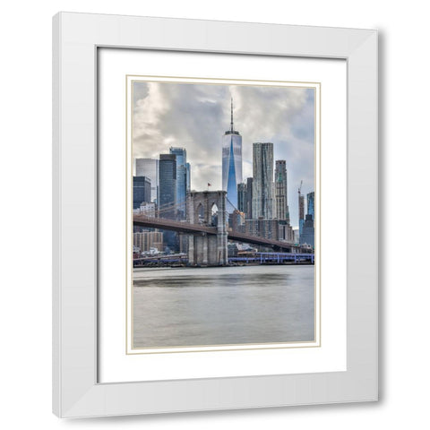 USA-New York-New York City White Modern Wood Framed Art Print with Double Matting by Looney, Hollice