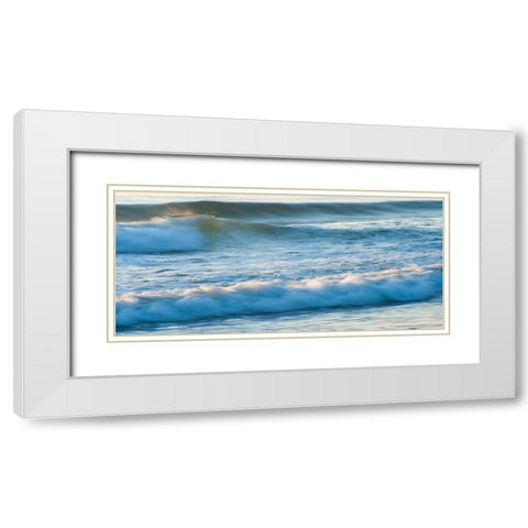 Moving Water-Abstract White Modern Wood Framed Art Print with Double Matting by Theodore, George