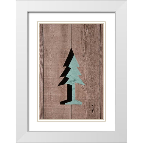 OR, Mount Hood NF US Forest Service symbol White Modern Wood Framed Art Print with Double Matting by Paulson, Don