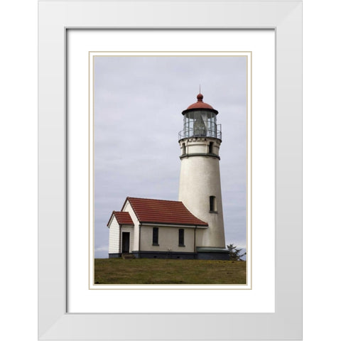OR, Cape Blanco Oldest standing lighthouse White Modern Wood Framed Art Print with Double Matting by Kaveney, Wendy