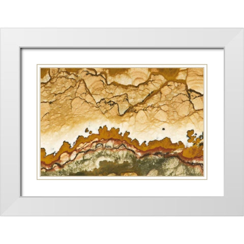 Oregon, Rocky Butte Picture jasper stone White Modern Wood Framed Art Print with Double Matting by Kirkland, Dennis