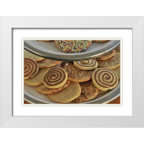 Oregon, Portland Sugar cookies on tray White Modern Wood Framed Art Print with Double Matting by Terrill, Steve