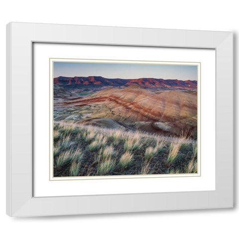 Painted Hills at John Day Fossil Beds National Monument-Oregon White Modern Wood Framed Art Print with Double Matting by Garber, Howie