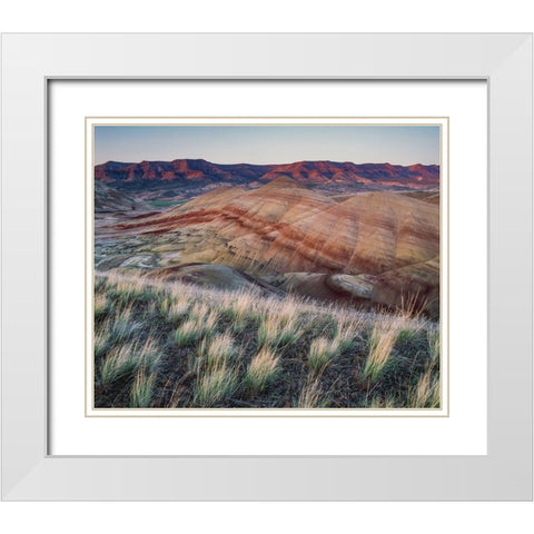 Painted Hills at John Day Fossil Beds National Monument-Oregon White Modern Wood Framed Art Print with Double Matting by Garber, Howie