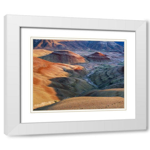Painted Hills at John Day Fossil Beds National Monument-Oregon White Modern Wood Framed Art Print with Double Matting by Garber, Howie