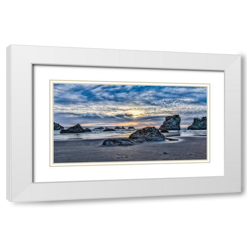 USA-Oregon-Bandon-Beach White Modern Wood Framed Art Print with Double Matting by Restuccia, Joe III