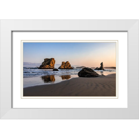 USA-Oregon-Bandon-Beach White Modern Wood Framed Art Print with Double Matting by Restuccia, Joe III