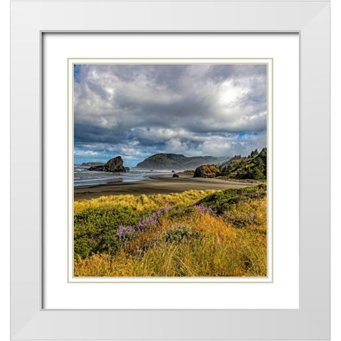 USA-Oregon-Cape Sebastian White Modern Wood Framed Art Print with Double Matting by Restuccia, Joe III