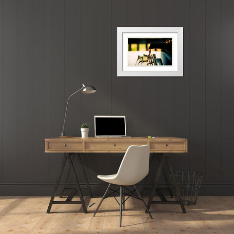 Oregon-Willamette Valley Dramatic pour of pinot noir in an Oregon winery White Modern Wood Framed Art Print with Double Matting by Duval, Richard