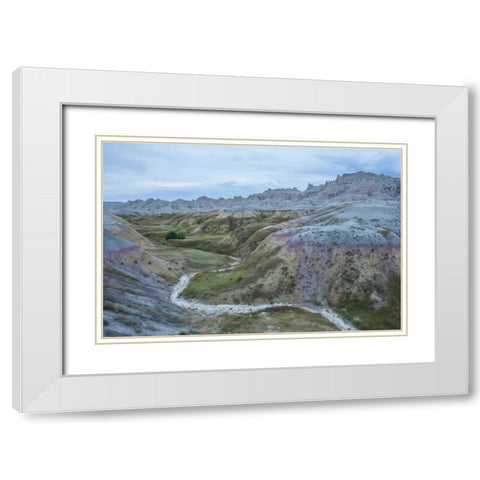 South Dakota, Badlands NP Wilderness landscape White Modern Wood Framed Art Print with Double Matting by Illg, Cathy and Gordon