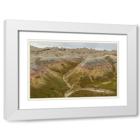 South Dakota, Badlands NP Wilderness landscape White Modern Wood Framed Art Print with Double Matting by Illg, Cathy and Gordon