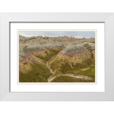 South Dakota, Badlands NP Wilderness landscape White Modern Wood Framed Art Print with Double Matting by Illg, Cathy and Gordon