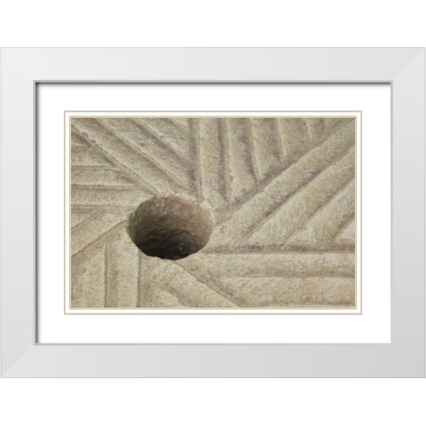 TN, Great Smoky Mts Old grinding wheel at a mill White Modern Wood Framed Art Print with Double Matting by Flaherty, Dennis