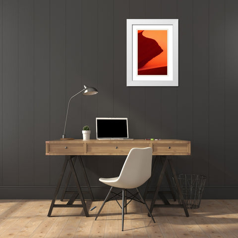 UT, Coral Pink Sand Dunes SP Abstract patterns White Modern Wood Framed Art Print with Double Matting by Welling, Dave
